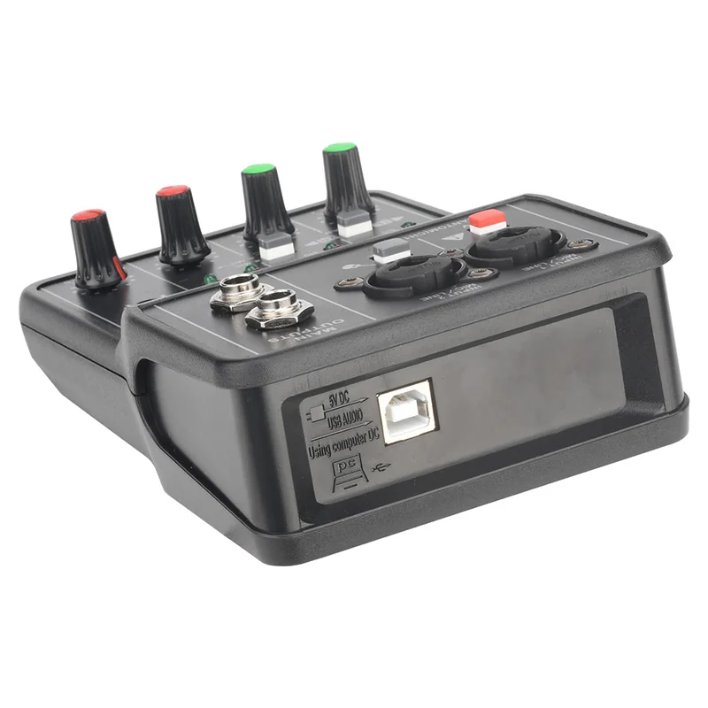 Professional Audio Interface Sound Card Computer Electric Guitar Live Recording Audio Equipment For Studio Singing Q12 audio interface