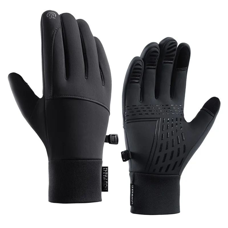 

Cycling Gloves Winter Men's Cycling Non-slip Warm Thick Microfiber Leather Touch Screen Sports Fishing Cycling Gloves