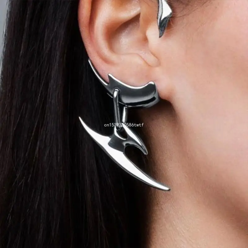 Ear Clip Earring for Women Pendant Clip on Earrings Non Pierced Earring Cuff Wrap Earrings Jewelry