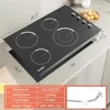 30" Electric Ceramic Cooktop 4 Burner Built-in Stove Top Touch Knob Control 6700W Child Lock 6