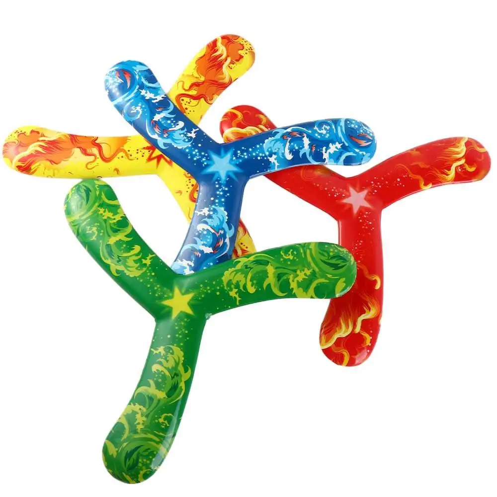

1PC Flying Disc Throwing Toy PU Dart Parent-child Interactive Flying Kids Outdoor Game Sports Three-leaf Boomerang