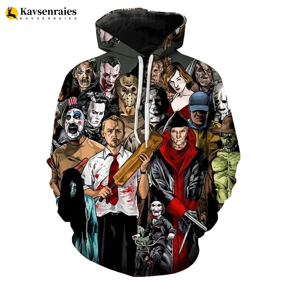 thumbnail image 1 of Nuevas sudaderas con capucha para hombre, sudaderas con estampado de payaso de película de terror, sudaderas con capucha de moda con estampado 3D, tendencia urbana de otoño, ropa para hombre de gran t, 1 of 5