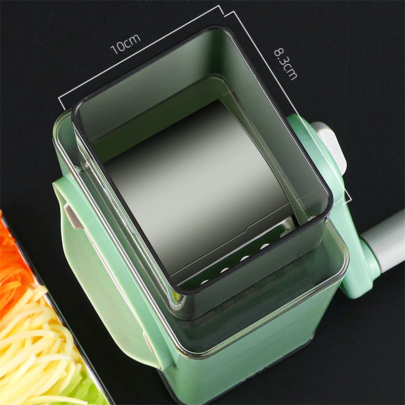 Rallador eléctrico de queso, cortador de verduras multifuncional de 250 W  para uso doméstico, 5 cuchillas giratorias de acero inoxidable y control de