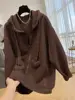 2-300 Pounds Plus Size Premium Hooded Sweatshirt for Women's Spring and Autumn Loose Cardigan Oversized Winter Fleece Jacket 6
