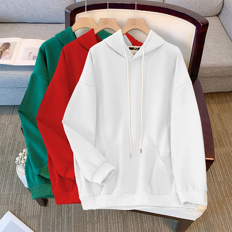 Plus Size Women\'s Bust 160 Autumn Winter Hooded Nine Color Sweatshirt Loose Long Sleeve Top Lare Size 6XL 7XL 8XL 9XL 150Kg