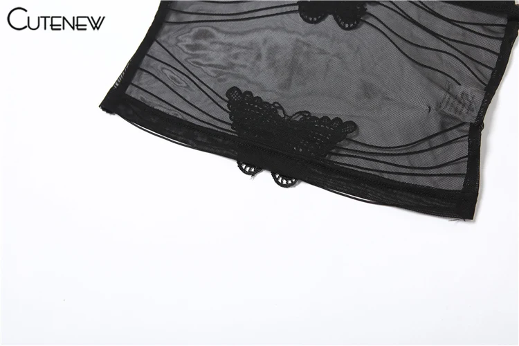 Sweet Suspender Sexy Patchwork Tank Top Women Camisole Sleeveless Slim Mesh Vest Casual Lady Streetwear New Summer