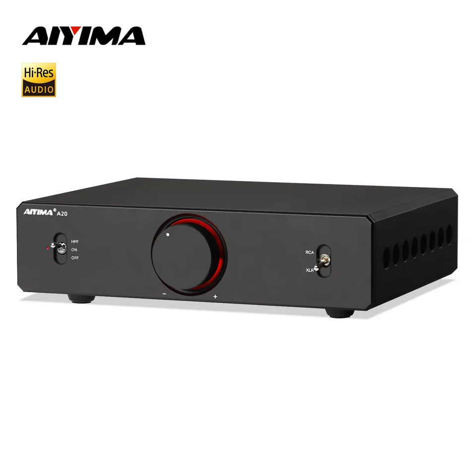 AIYIMA A20 PFFB Stereo Power Amplifier TPA3255 HiFi 2.0 Audio Amp 300Wx2 With XLR/RCA Fully Balanced Input HPF High Pass Filter - 44