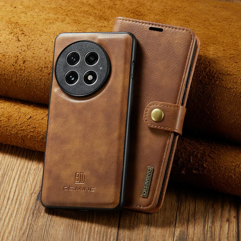 Premium 2-in-1 Detachable Leather Wallet Case - Luxury Magnetic Flip Cover, Shockproof Design