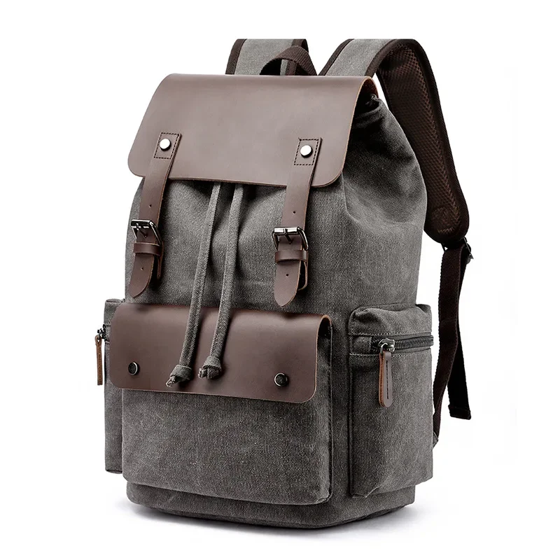 

NEW Men's Backpack Vintage Canvas School Bag Men's Travel Bags Large Capacity Backpack Laptop Backpack Bag High Qualit