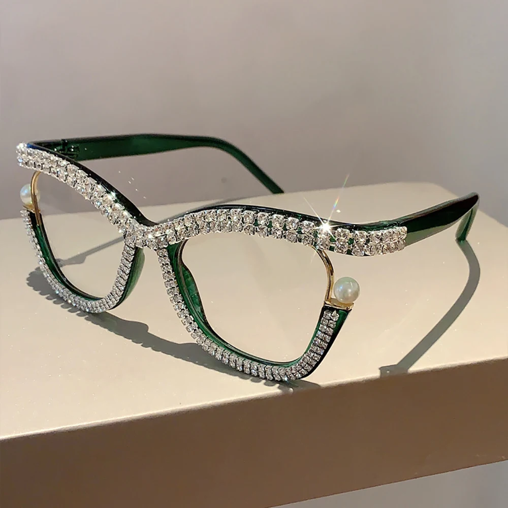 Spectacle Prescription Eyeglasses Blue Light Glasses Pearl Accent Myopia Glasses For Computer Use Reading Daily Wear