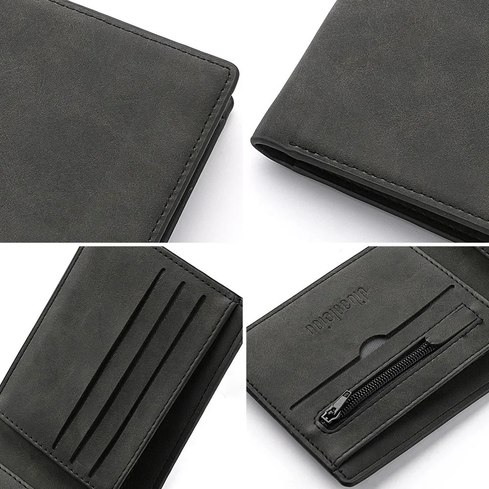 Ultrathin Vertical PU Cardholder Men RFID Blocking Slim Multi-Slot Business Gift Compact Multi-Card Slot Mini Wallet