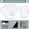 2024 A6 PU Leather Budget Binder Notebook Cash Envelopes System Set,with Binder Pockets for Money Budget Saving Bill Organizer 6