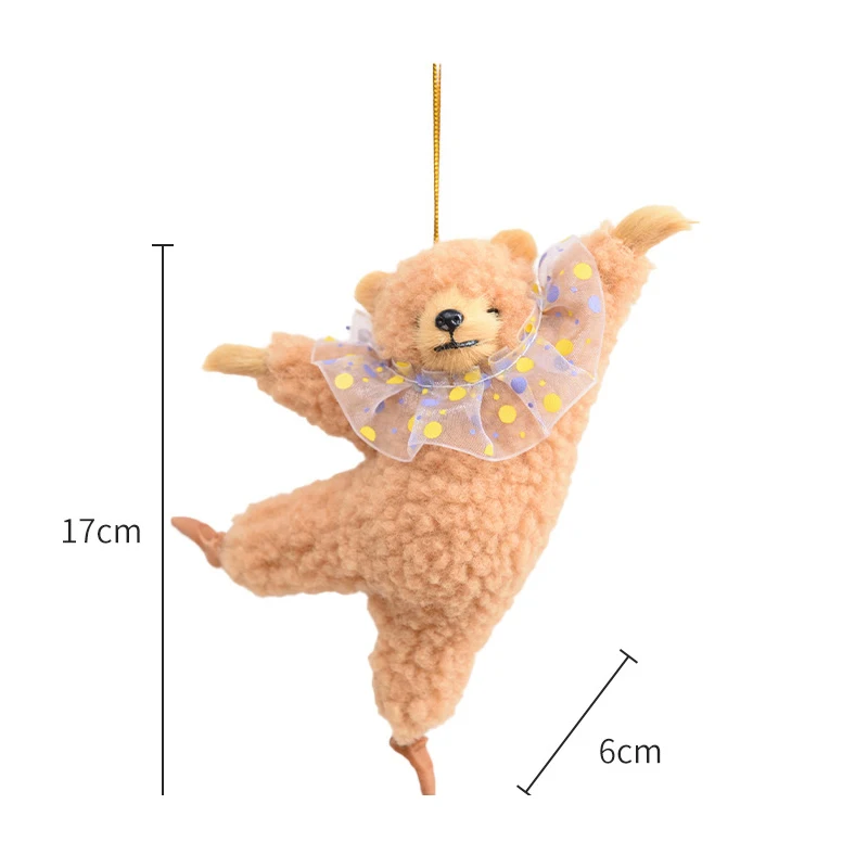 Cute Boston Ballet Bear Nutcracker Car Hanger Handmade Kawai Plush