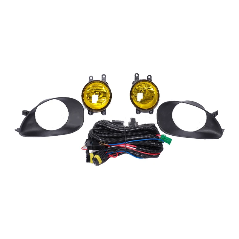 

Front Left Right Bumper Fog Light Lamp Frame Harness Switch Kit Yellow Lens 12V Fit For Toyota Yaris Hatchback 2006 2007 2008