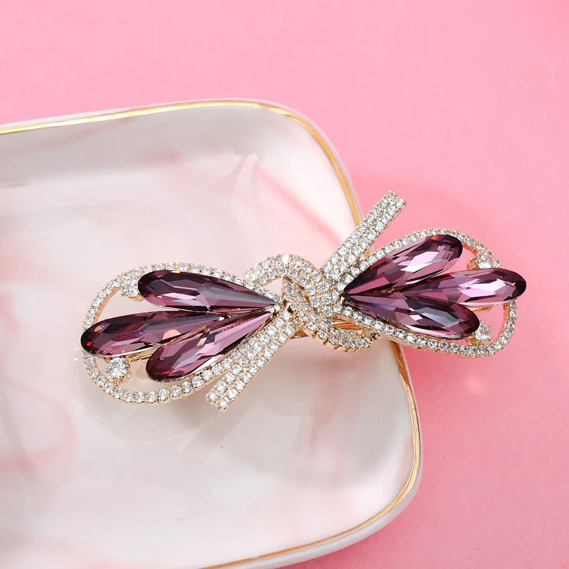 

Bow spring clip hairpin head clip clip a word elegant headdress horsetail hair top clip clip hair accessories