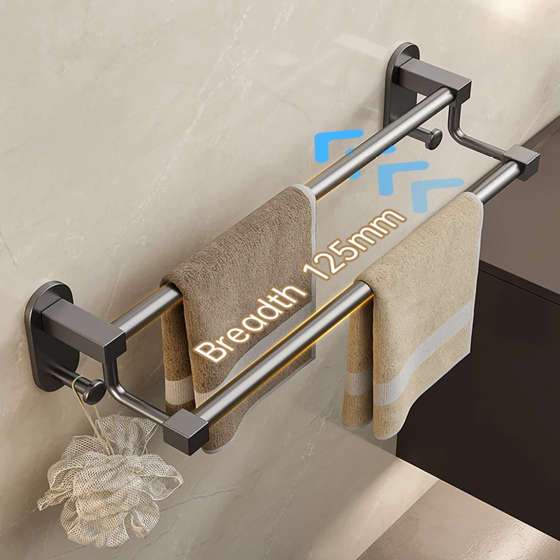 Towel Rack Towel Holder Ermo Bathroom Accessories Towel Wall Mounted Holder Shelving Rack 304 Stainless Steel 30/40/50/60CM