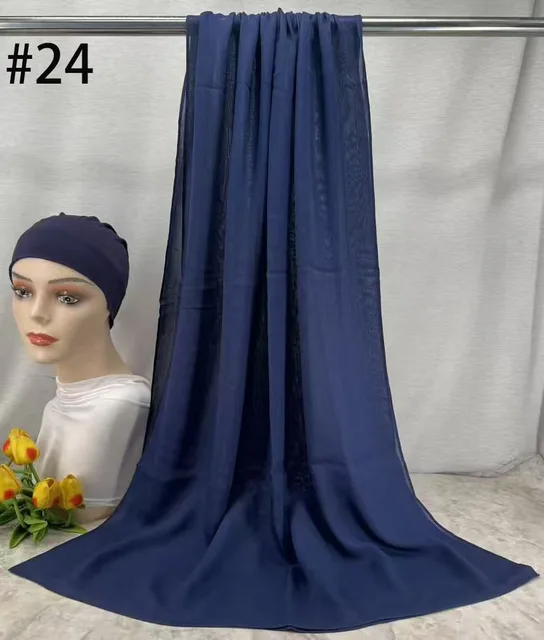 Mini Hijab Modal avec sous-bonnet – Ensemble Basique Extensible, Foulard Fin et Respirant, Protection Solaire, Voile 165*50cm