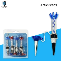 Caiton Vibrant Golf Tee Collection - Premium 4-Pack with Exquisite Gift Box, 80mm/3.15in, Durable (Red And Blue Colors)
