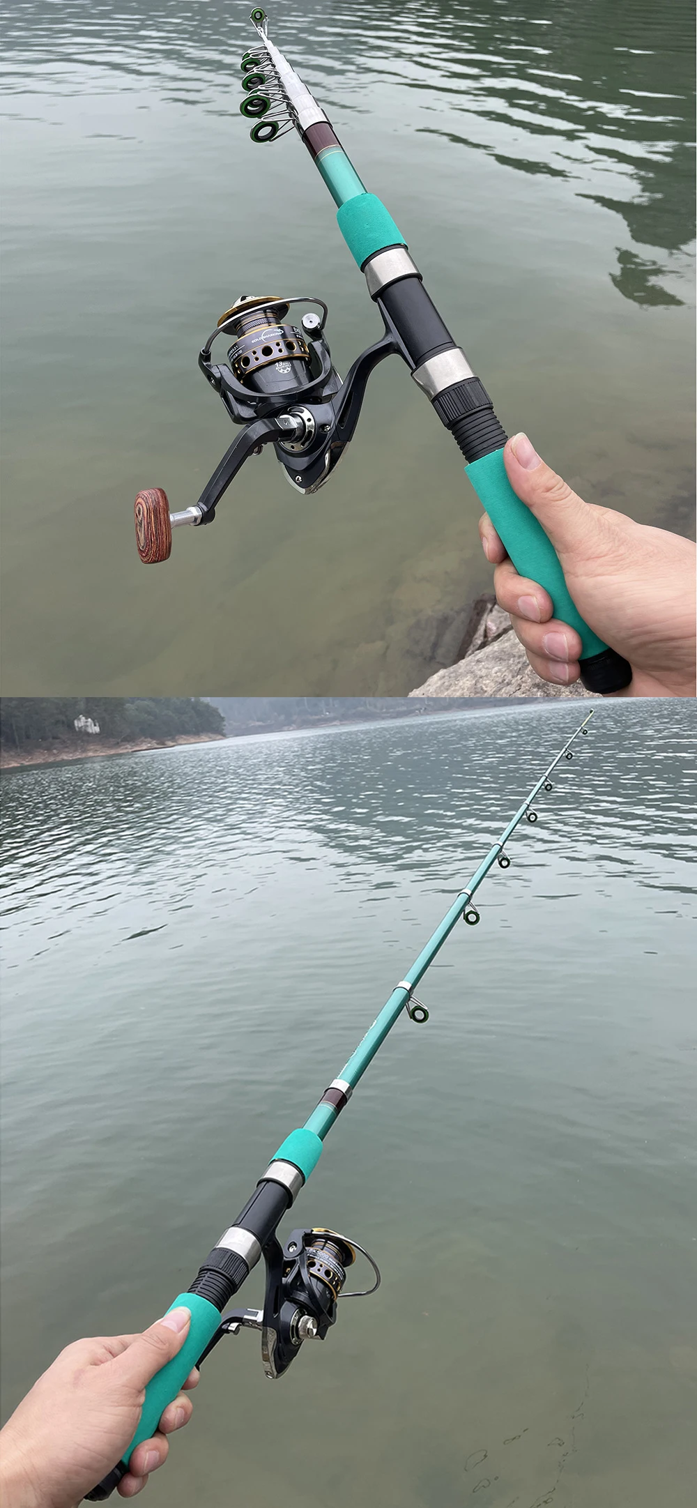 Spinning Fishing Rod Set 1.8-3.6M Carbon Fiber Telescopic Rod 5.2:1 8kg Max  Drag Reel For Feeder Travel Fishing Complete Combo - AliExpress