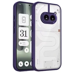 Enhanced Shockproof Silicone Bumper Case with Clear Matte Back Cover - Nothing Phone (2a) Plus (TMMS Purple)