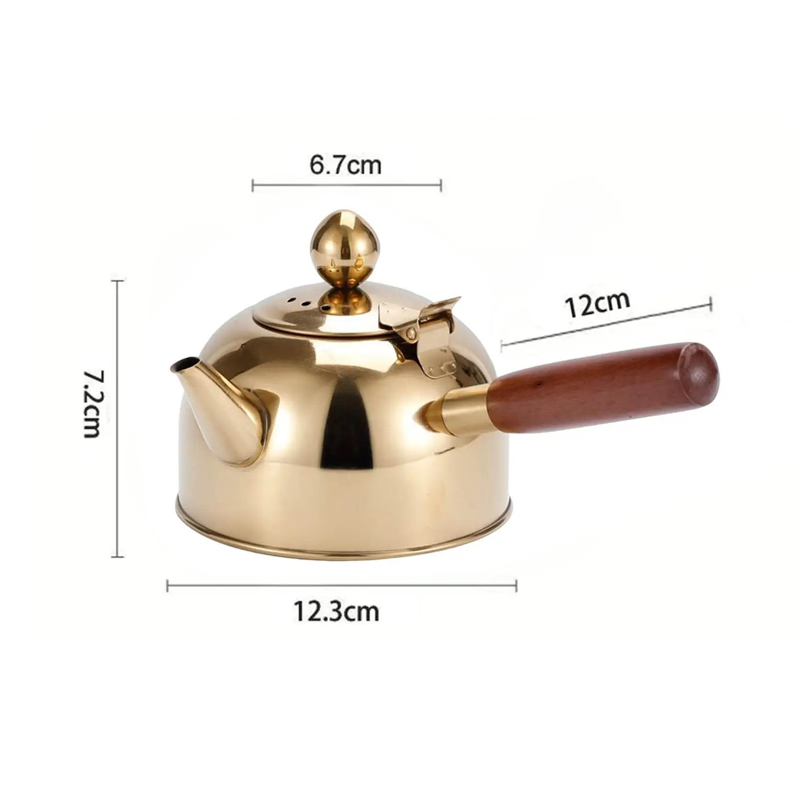 Portable Tea Kettle with Wood Handle Teapots Pot Jug Large Capacity Flat Bottom for Picnic Household Restaurant Kitchen Stovetop Portable Tea Kettle with Wood Handle Teapots Pot Jug Large Capacity Flat Bottom for Picnic Household Restaurant Kitchen Stovetop