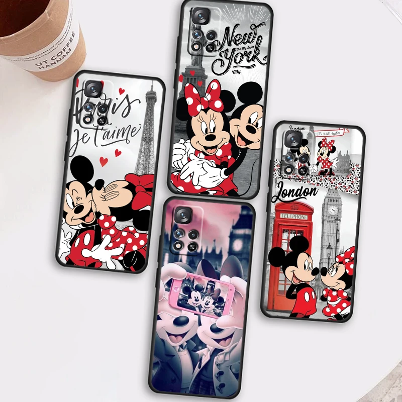

Disney Mickey Minnie Travel For Xiaomi Redmi Note 12 Pro 11T 11E 11S 10T 10S Turbo Plus Max Lite 5G Black Soft Phone Case