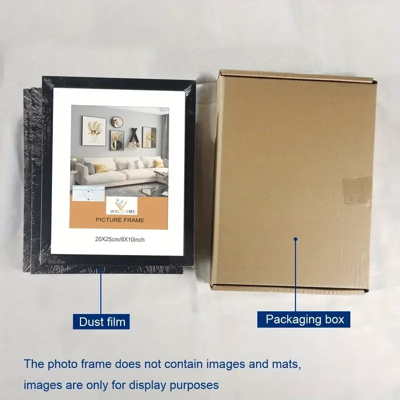 Set of 3 A4 Wooden Picture Frames Black White and Apricot Natural Solid Mount Poster Frames for Wall Mounting Included Hardware photo frame wood photo frame wood frame wood picture frame art frames