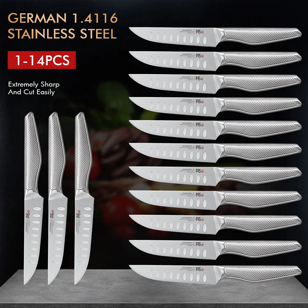 XINZUO 1pcs/4pcs Steak Knife German Din 1.4116 Stainless Steel