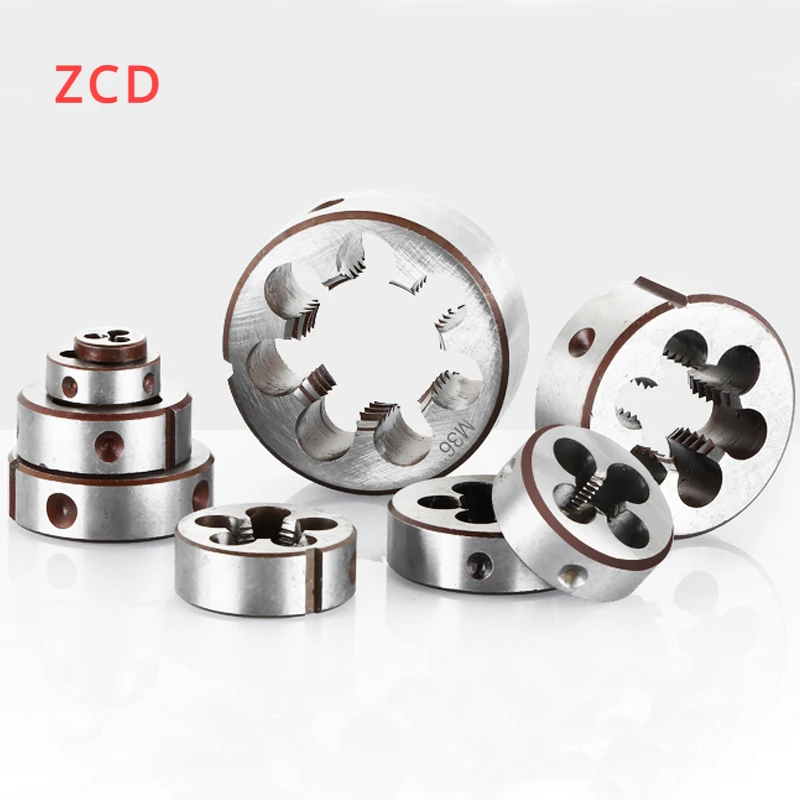 

ZCD High Speed Steel Die Hard Alloy Steel Round Thread Die Cutting Tool Thread Die Set M2 M3M4 M5 M6 M10 M12 M14 M16 M18 M20 M30