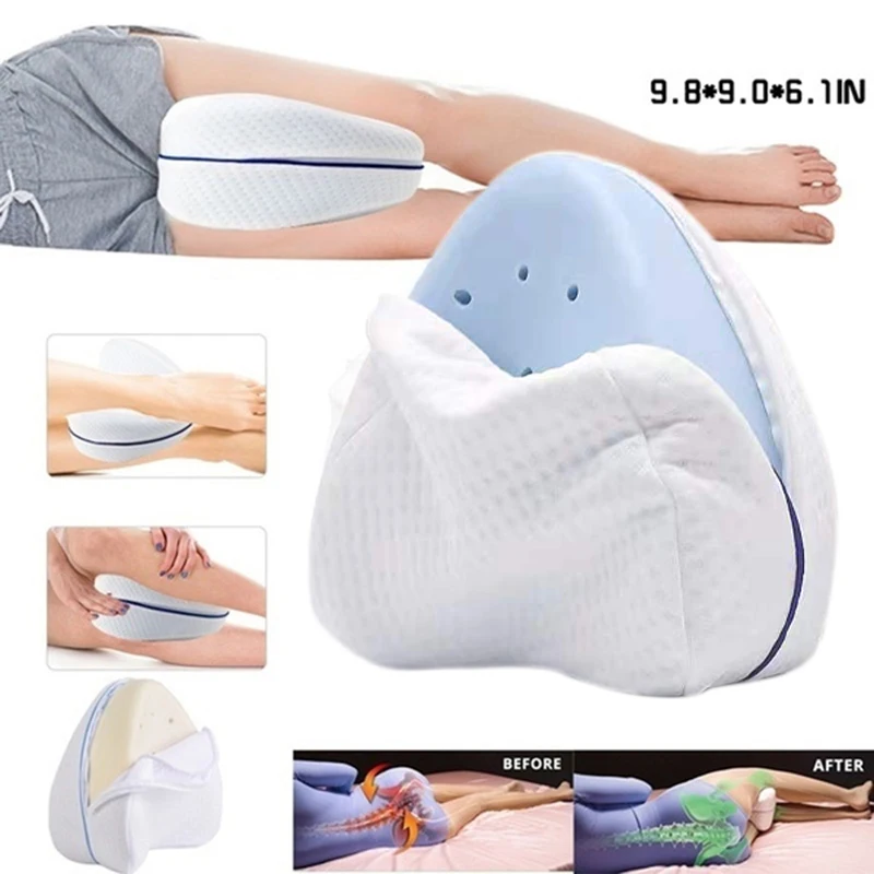 

Back Hip Body Joint Pain Relief Thigh Leg Pad Cushion Home Memory Foam Memory Cotton Leg Pillow Sleeping Orthopedic Sciatica 1PC