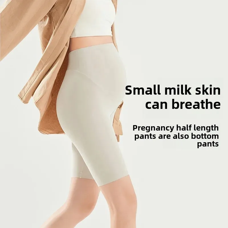 Maternity High Waist Leggings Thin Spring Summer Pregnancy Tummy Support Pants Safety Pants Korean Style Women's Underwear