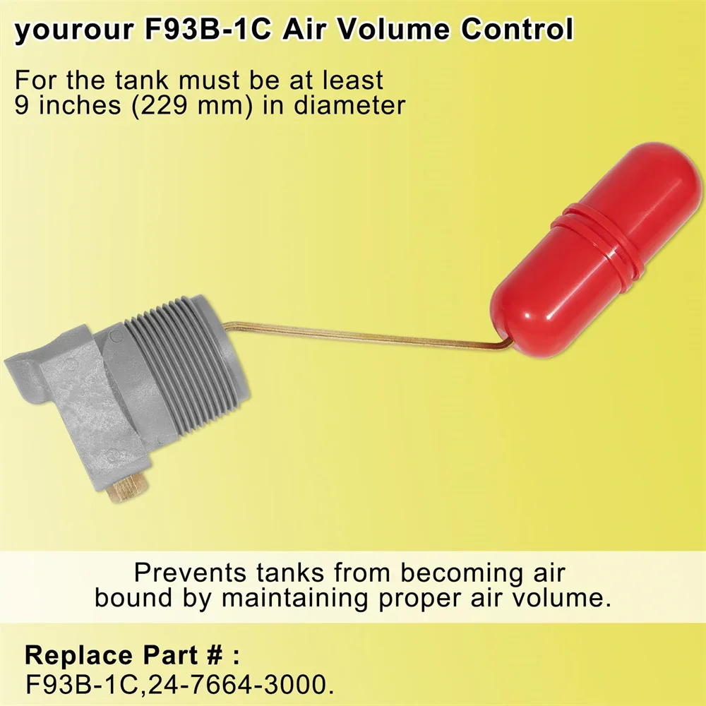 148113 nahradit pro F93B-1C vzduch objem řídí pro hlubokým jamek u konce 25 nohou 7.6m voda komora systém 1-1/4 v MNPT, 1/4 v PTF SAE