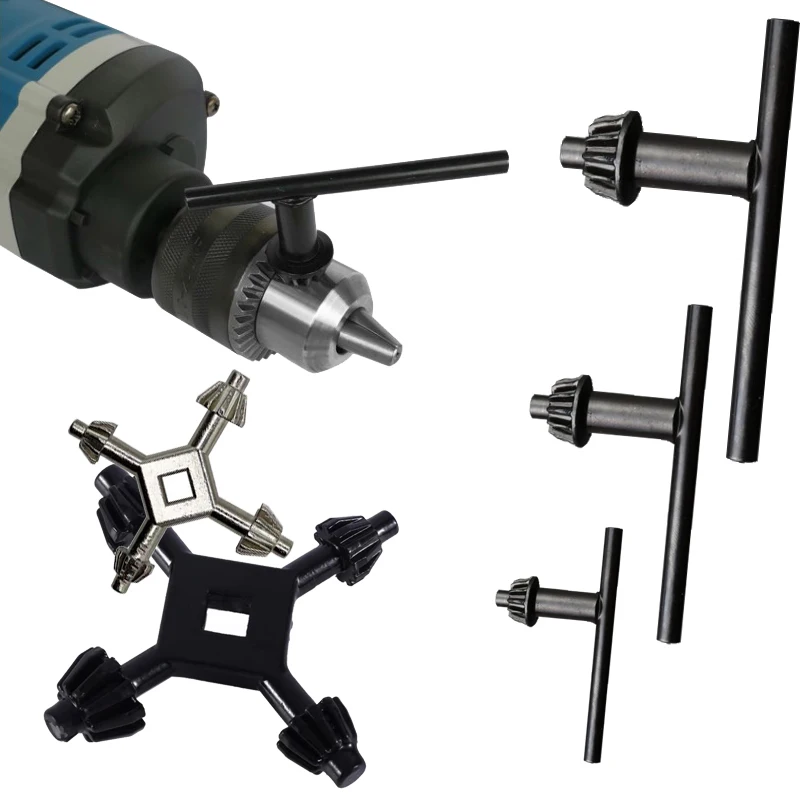 thumbnail image 2 of 2-in-1 Drill Chuck Key Wrench Black Ratchet Dual-use Wrench Spanner Electric Drills And Power Tools I.76727750 2 of 14
