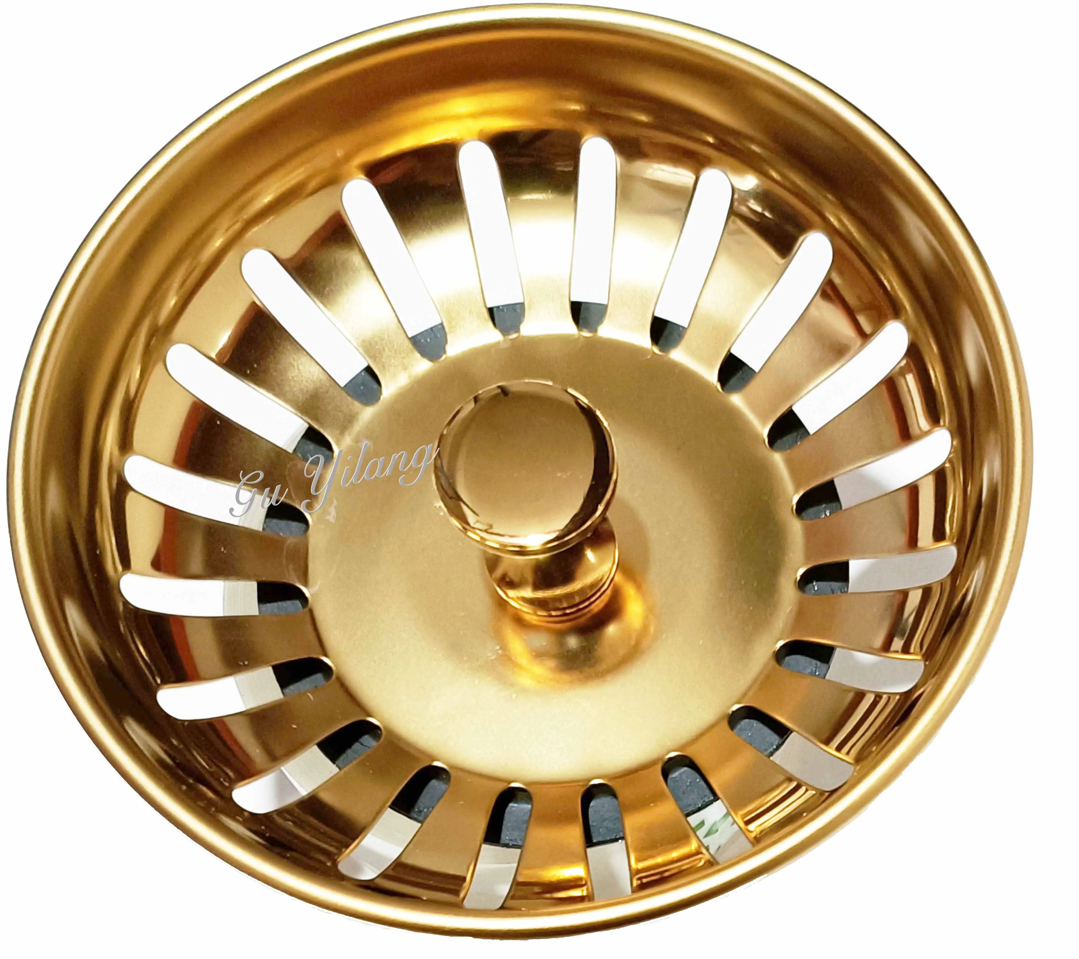 Gyl Kitchen Sink Plug com Bola de Aço de Mola Filtro Pia Dreno Rolha Filtro de Ouro 31 Filtro 83 Centímetros Cor Dourada