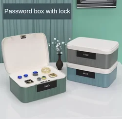 Password lockable storage box storage box safe small box plastic student storage box privacy document box home