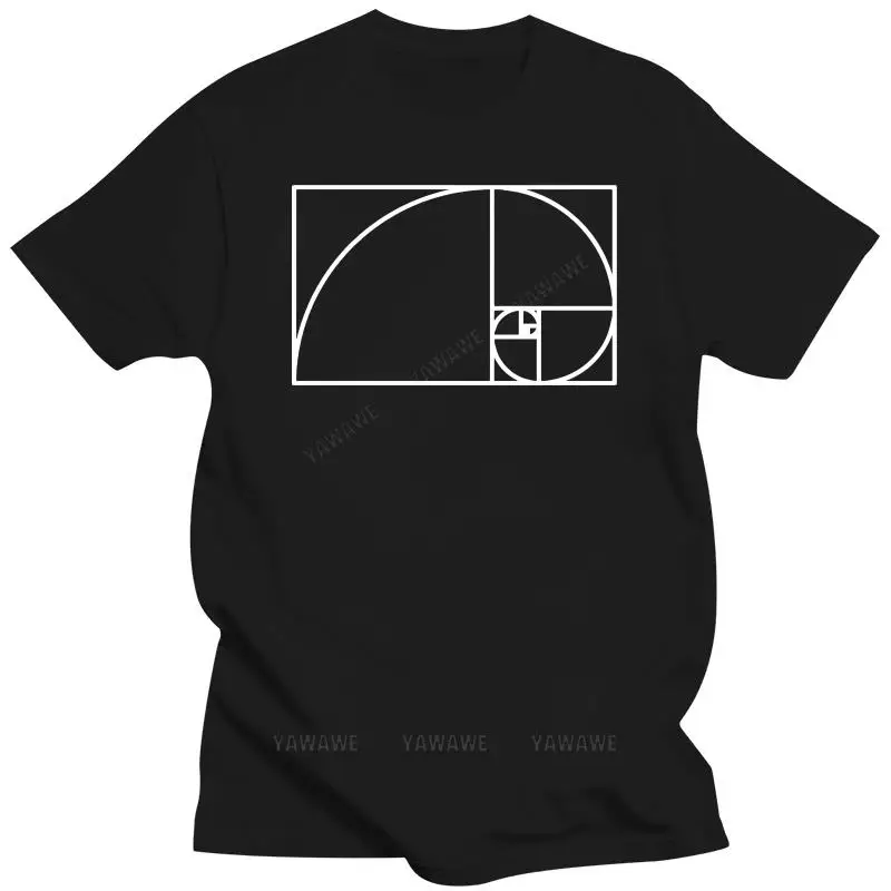 

New arrived Fibonacci Spiral Men's T-Shirt Men Summer Short Sleeves vintage T Shirts For Men Cotton Plus Size brand tee-shirt
