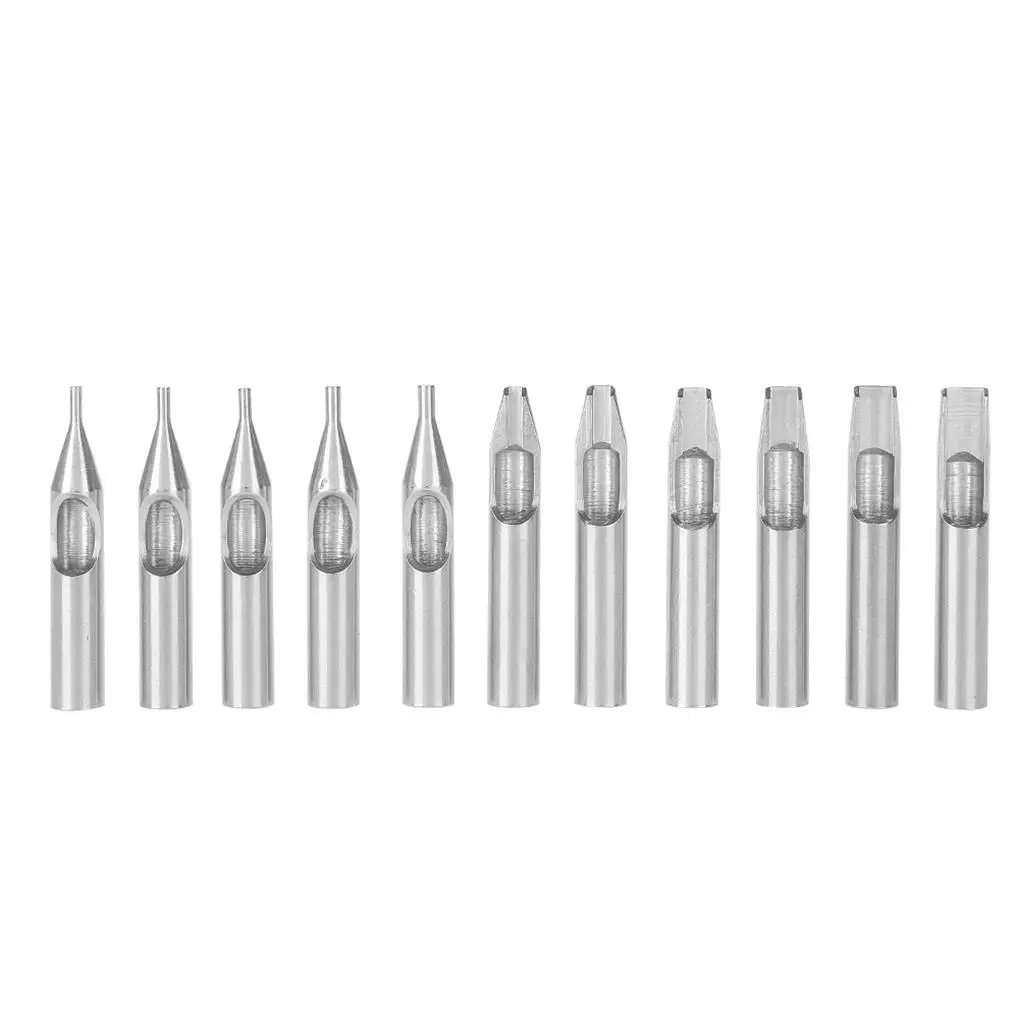 11 Pieces Tattoos Tips Skin Art Nozzle Convenience Fine Workmanship Makeup Supplies Workshop Accessories Skins Needle Tips Kit tattoo microblading needles disposable tattoo tips