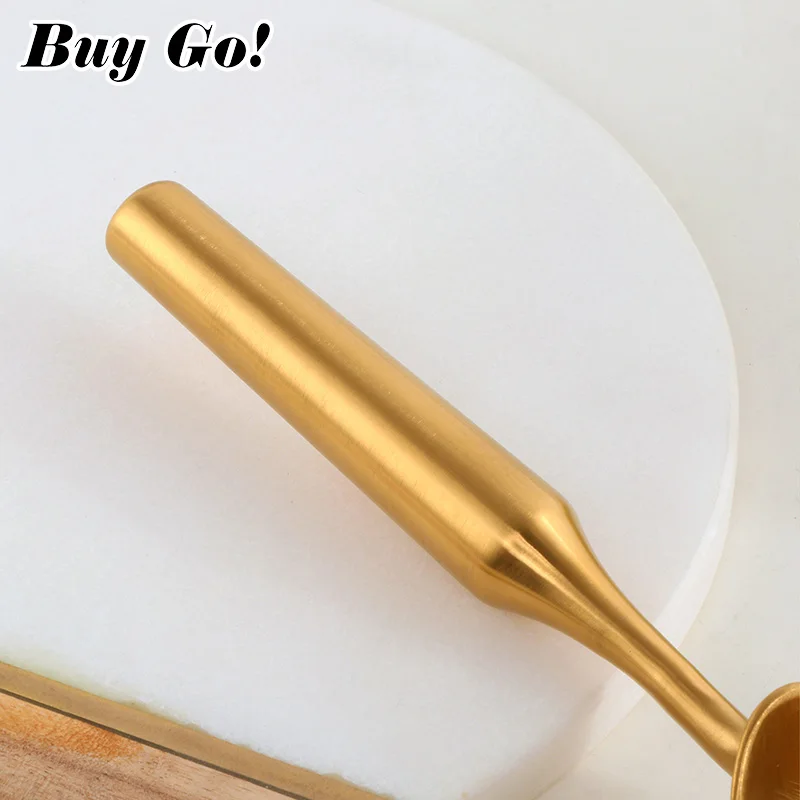 Ice Cream Scoops Stainless Steel Ice Cream Digger Non-Stick Fruit Ball Maker Household Watermelon Spoon Tool 1PC