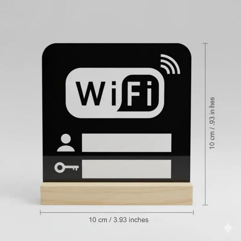 아크릴 미러 WiFi 사인보드 미니멀리즘 디자인으로 효율적인 번호 전달