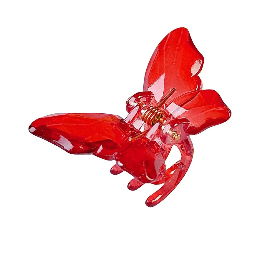 Mollette per capelli a farfalla per donna mini fermagli trasparenti_voghion.com