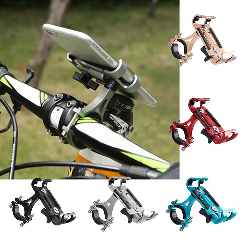 Bicycle Phone Holder Metal Clip Cell Phone Stand Anti-Slip Bike Mount Bracket Electric Scooter Motorcycle Smartphone Support