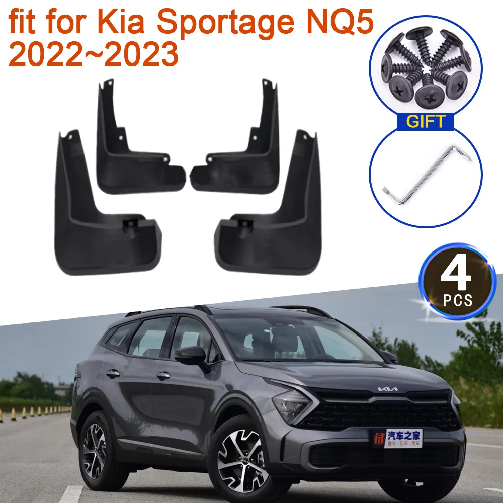 4pc Mud Flap Set For KIA Sportage 2022-2024 - Splash Guards, Fender Mudguards, High-Grade ABS - View #7