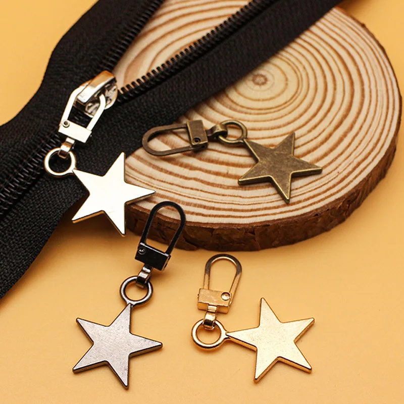 Daisy Removable Zipper Head Reusable Environmental Metal Instant Zipper Pull Tab Sewing Craft Tool Wear-Resistant Pendant