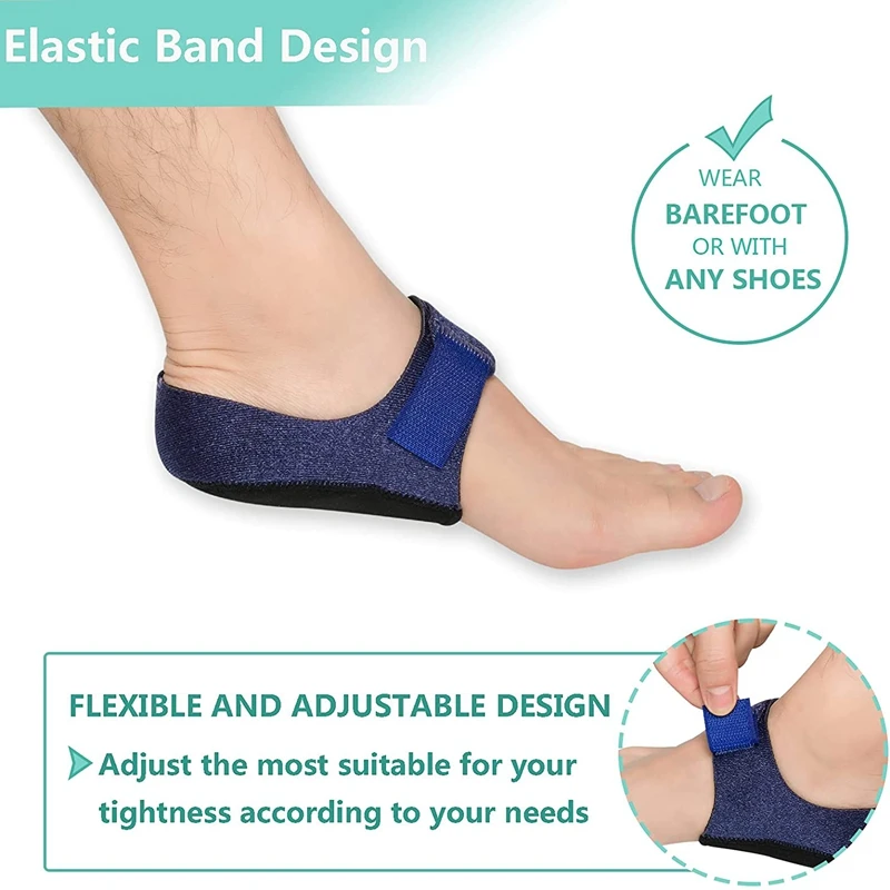 Gel Heel Cushion Feet Care Socks Heel Cups Pads Skin Care Cover Pain Relief for Plantar Fasciitis Protectors Sleeves