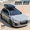 1:24 AUDI RS6 Alloy Miniature Car Model Toy Travel Edition Metal Diecast Vehicle 6 Doors Opened Sound Light Boys Christmas Gifts 1