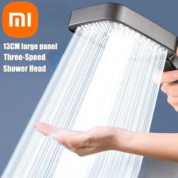 Xiaomi Soffione doccia a pannello grande da 13 cm 3 modalità Soffione doccia con massaggio ad alta pressione regolabile Elemento filtrante Accessori per il bagno Nuovo 1
