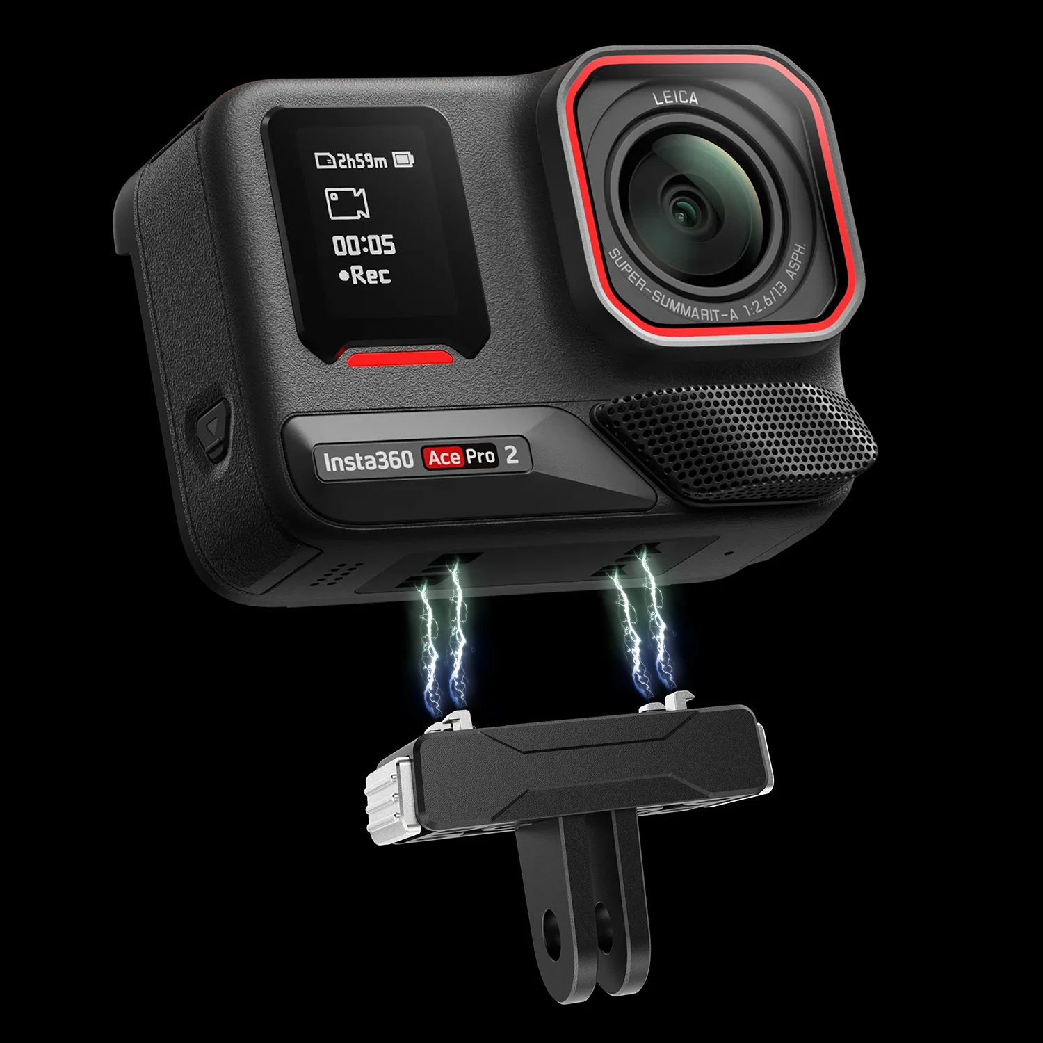 Sports Camera Quick Release Mount Magnetic Adapter Mount Aluminum Alloy Adapter Accessories for Insta360 X5/Ace Pro 2/Ace Pro