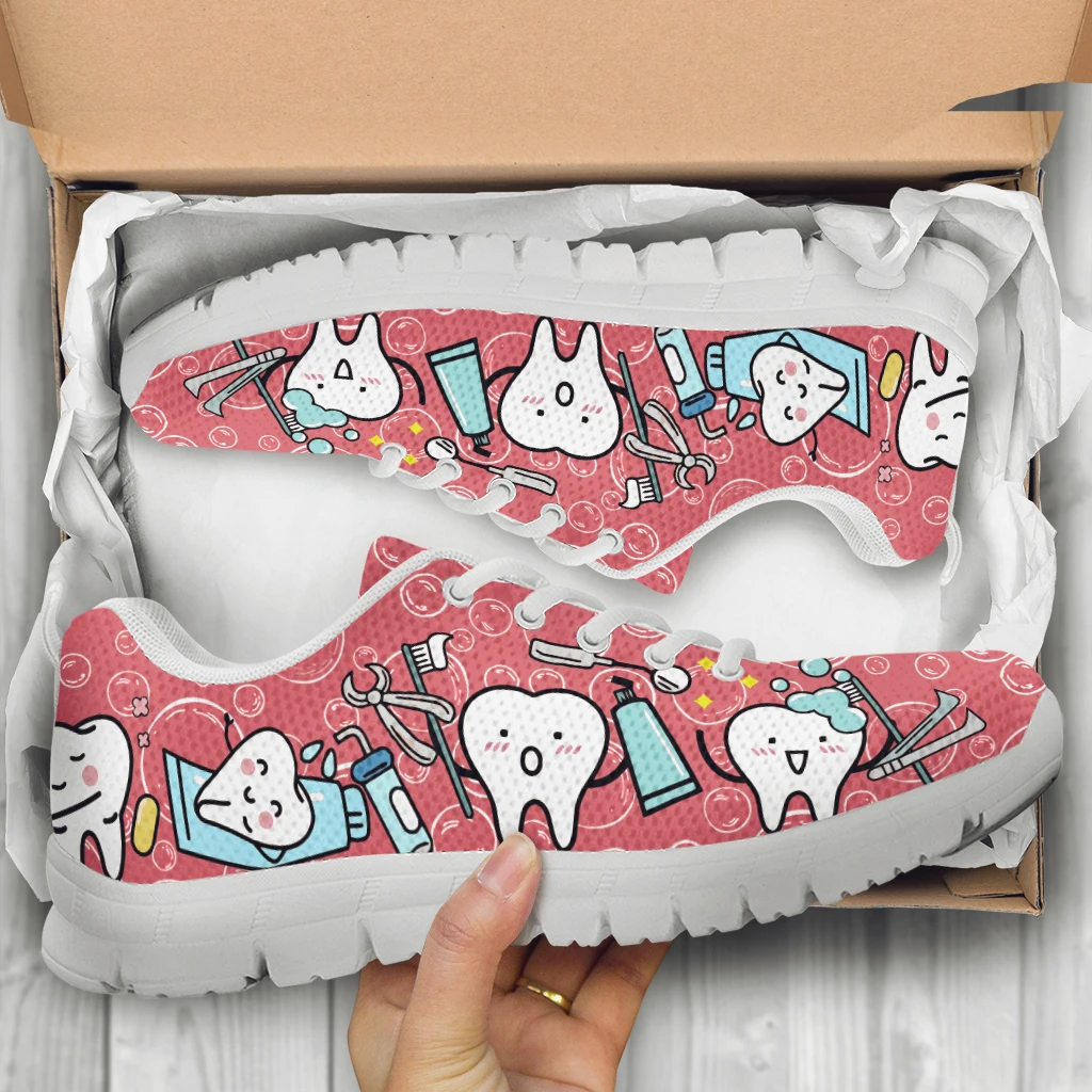 Sneakers Women 2022 Teeth Teeth Print Sneakers Shoes Flats Sneakers
