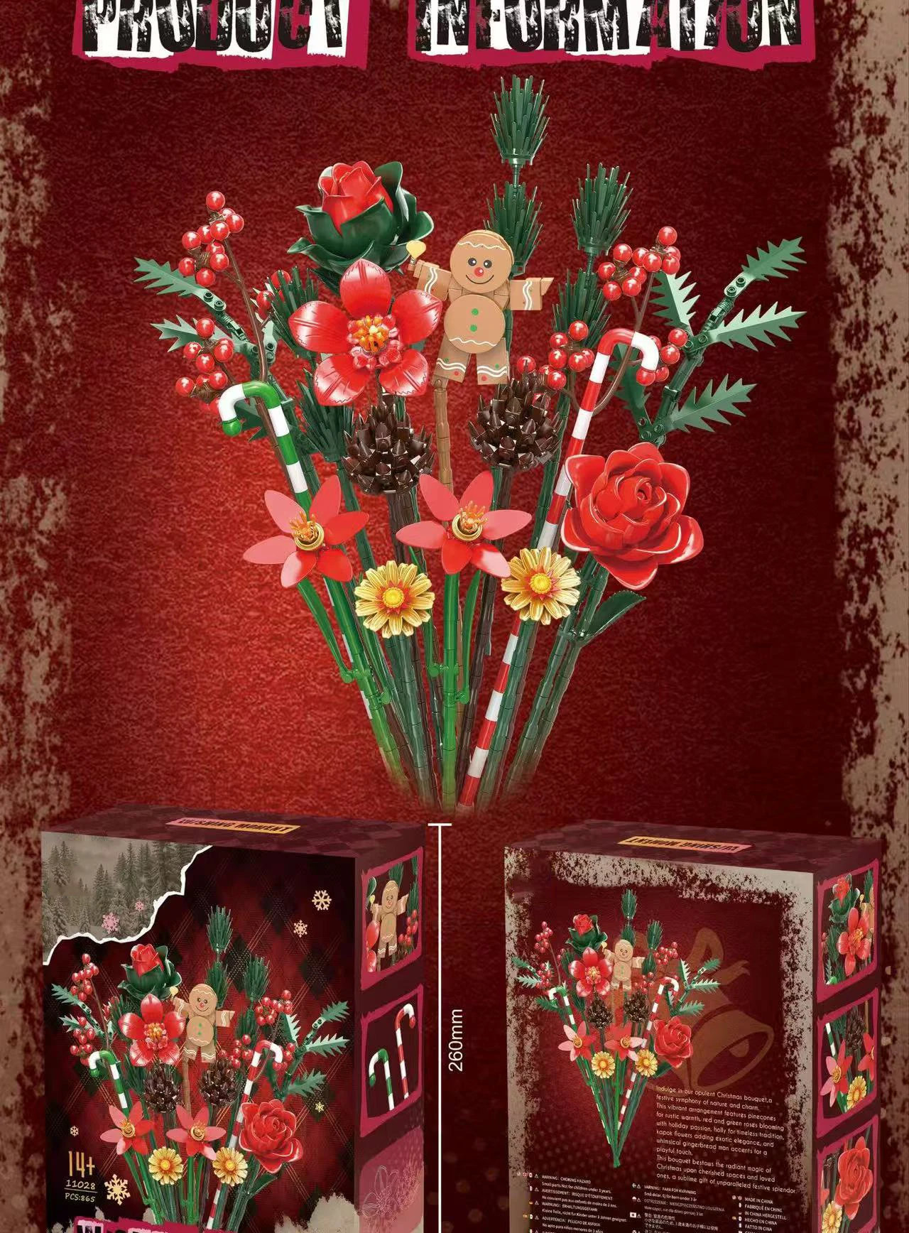 LOZ Weihnachtsbausteine Spielzeug, Montage des Weihnachtspanda-Lebkuchenhauses, Weihnachtsgeschenke für Kinder. – Detail 18
