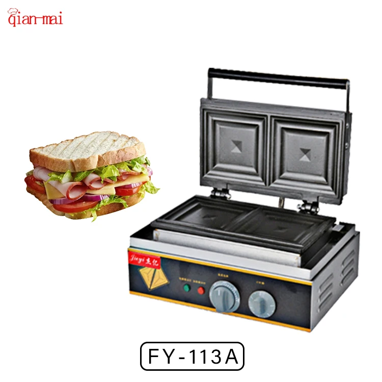 None-stick Commercial Electric Snack Bubble Delish by Waffle Cast Aluminium Double-sided Belgium Sandwich Waffle Maker